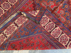 4x6ft Kitchen Rug Vintage Tribal Kilim Rug – Handwoven Wool Rug | Afghan Nomadic Carpet | Geometric Pattern | Boho Decor, Hallway Rug