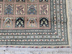 7x10ft, Handwoven Afghan Ayni Rug, Turkmen Large Wool Area Rug, Boho Home Decor Carpet, Living Room Rug, Bedroom Rug, 300x206 cm