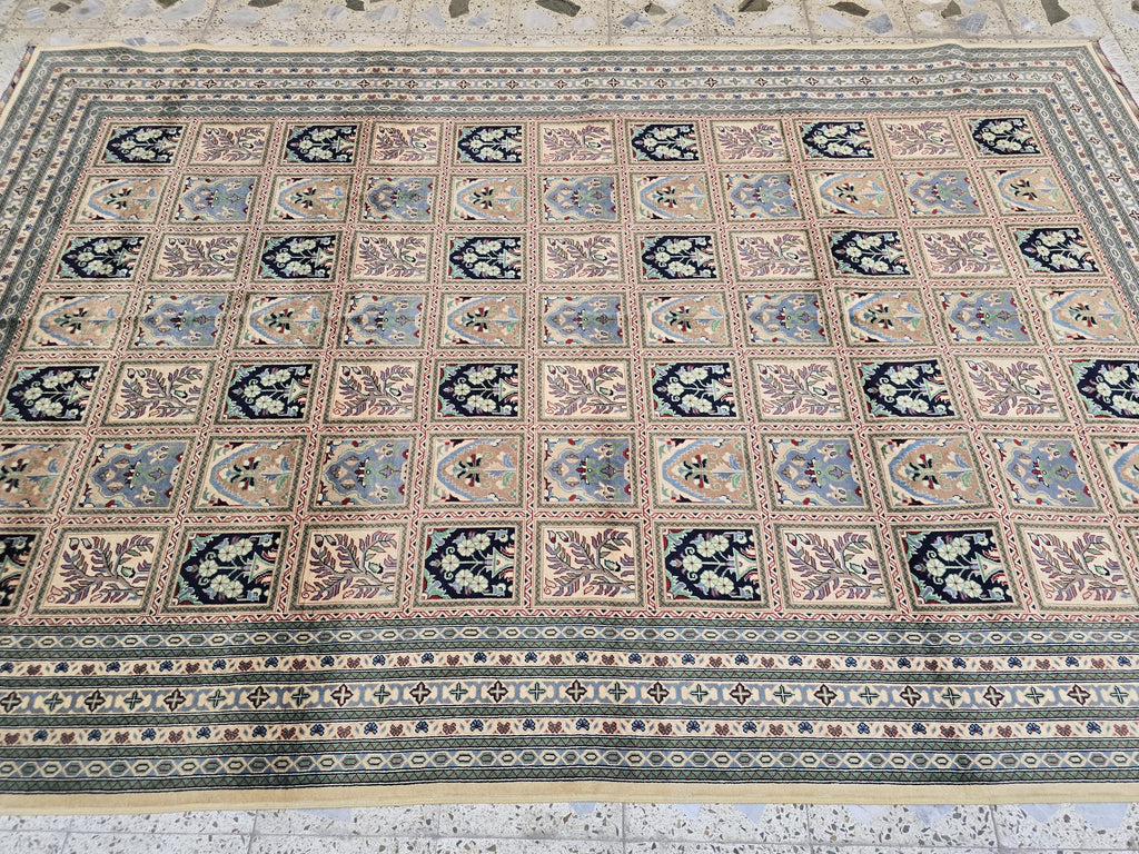 7x10ft, Handwoven Afghan Ayni Rug, Turkmen Large Wool Area Rug, Boho Home Decor Carpet, Living Room Rug, Bedroom Rug, 300x206 cm
