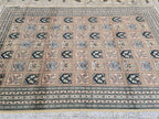 7x10ft, Handwoven Afghan Ayni Rug, Turkmen Large Wool Area Rug, Boho Home Decor Carpet, Living Room Rug, Bedroom Rug, 300x206 cm