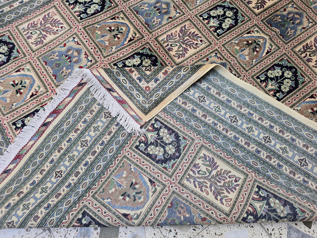 7x10ft, Handwoven Afghan Ayni Rug, Turkmen Large Wool Area Rug, Boho Home Decor Carpet, Living Room Rug, Bedroom Rug, 300x206 cm