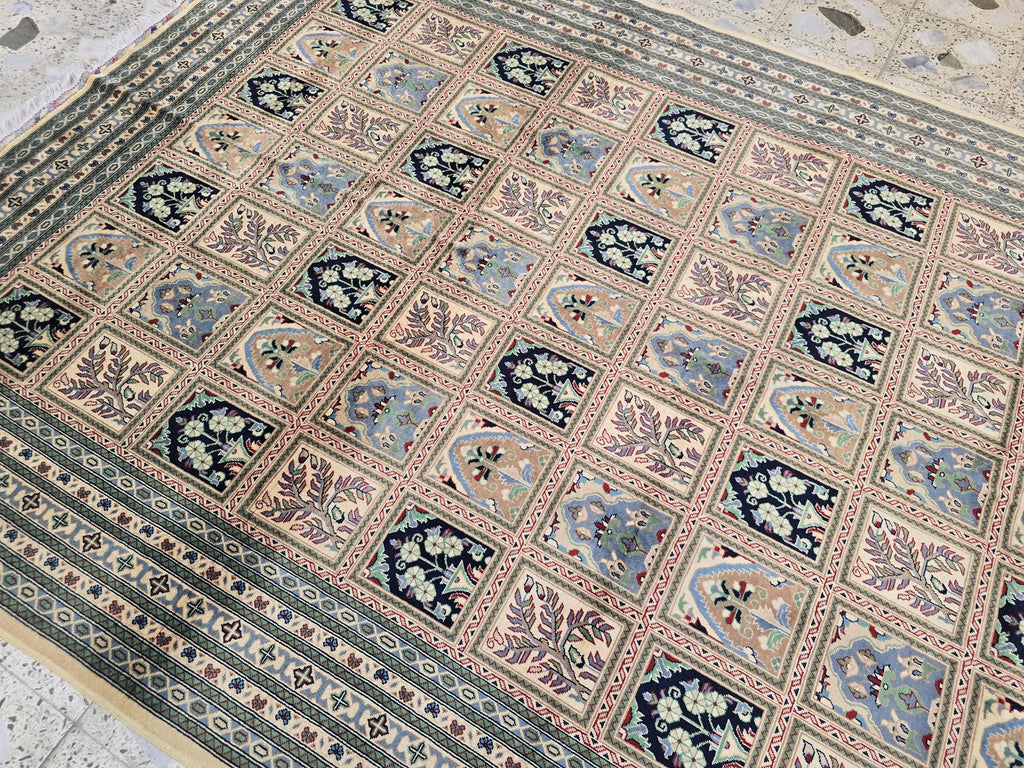7x10ft, Handwoven Afghan Ayni Rug, Turkmen Large Wool Area Rug, Boho Home Decor Carpet, Living Room Rug, Bedroom Rug, 300x206 cm