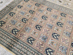 7x10ft, Handwoven Afghan Ayni Rug, Turkmen Large Wool Area Rug, Boho Home Decor Carpet, Living Room Rug, Bedroom Rug, 300x206 cm