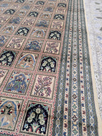 7x10ft, Handwoven Afghan Ayni Rug, Turkmen Large Wool Area Rug, Boho Home Decor Carpet, Living Room Rug, Bedroom Rug, 300x206 cm