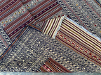 4x6 ft Handwoven Afghan Kilim Rug – Tribal Wool Flatweave Carpet, Cream & Burgundy Geometric Pattern, Boho Nomadic Area Rug, Ethnic Decor
