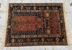 Handwoven Prayer Mat 3.6x2.6ft, Turkmen Wool Handmade Rugs, Wall Hanging Rug, Collectible Afghan Rug