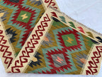 2x6ft, Flatweave Kilim Runner, Afghan Handmade Hallway Rug, Turkmen Wool Area Rug, Vegetable dyed Rug, Narrow Rug Entryway rug 200x67 cm
