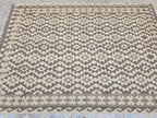 6x8ft, Vintage Kilim Rug – Handwoven Tribal Wool Flatweave in Neutral Beige & Brown –Boho Living Room Rug, Large Area Decor, Collectible Rug