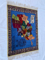 3x5ft, Handwoven Map of Afghanistan, Turkmen Wool Wall Hanging Perfect for Afghan Embassies, Restaurants, Offices In Foreign