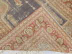 Antique Prayer Rug 5.5x4.2ft – Handmade Wool Rug with Mihrab & Hanging Lamp – Vintage Islamic Carpet Red Purple Aged Patina, 100 year old