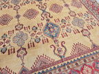 9x13ft Large Handmade Afghan Kazak Rug – Tribal Wool Carpet Red Blue Beige Colors – Turkmen Oriental Area Rug for Living Room Decor 386x285