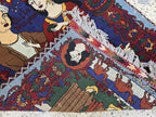 3x4 Laila Majnu Pictorial Rug Wall Hanging | Handmade Afghan Art Rug | Tribal Wool Wall Decor | Oriental Storytelling Tapestry, Wall Decor
