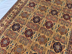 Large Afghan Handwoven Rug 9.8x6.5ft , Gandum Naksha Modern Rug, Turkmen Wool Geometric Rug, Living Room Rug, Bedroom Rug 300x200 cm