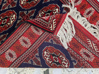 3x5 Ahal Gul Handwoven Afghan Wall Hanging Rug, Turkmen Handwoven Oriental Wool Rug, Living Room Rug, Bedroom Rug, Office Decor Rug