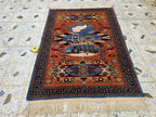 5.9x4.1 Handmade Persian Afghan Famous Building, Perfect for Office Decor, Afghan Restaurant's, Embassies also for Living Room Decor