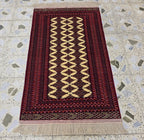 3x5 Zahir Shahi Afghan Handmwoven Rug, Turkmen Wool Wall Hanging Decorative Rug, Perfect for Living Room Decor, Office Or Bedroom Decor