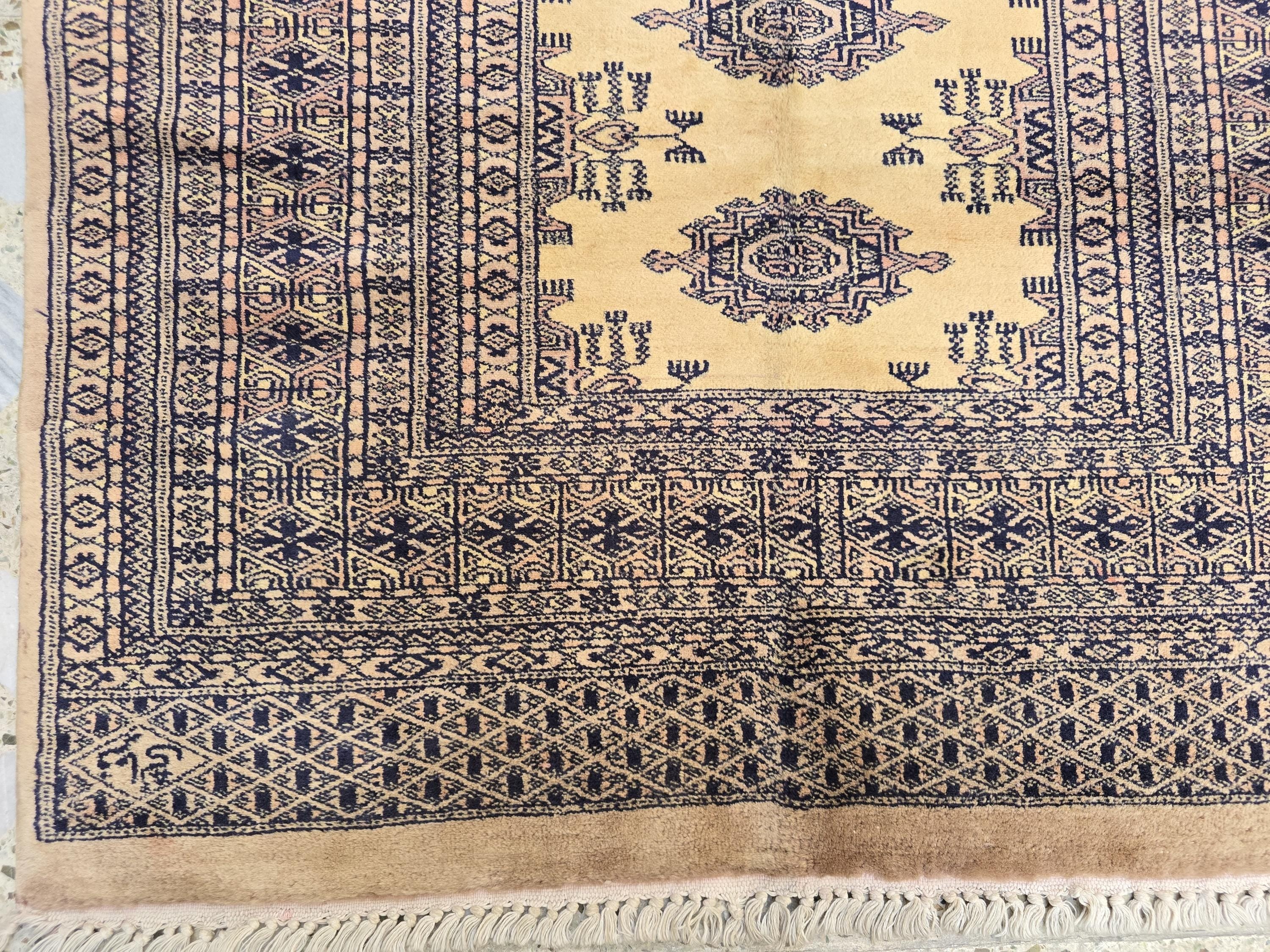 3x5 Vintage Afghan Handwoven Rug, Turkmen Tribal Geometric Wool Rug, Wall Hanging Rug, Perfect for Bedroom, Office, Living Room Decor