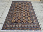 8x11ft, Large Handwoven Tribal Afghan Carpet, Turkmen Geometric Wool Area Rug, Boho Home Decor, Living Room Rug, Bedroom Rug 363x250 cm