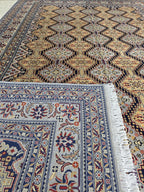8x11ft, Large Handwoven Tribal Afghan Carpet, Turkmen Geometric Wool Area Rug, Boho Home Decor, Living Room Rug, Bedroom Rug 363x250 cm