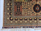 8.1 x 5.5 Mamluk Handwoven Afghan Rug, Turkmen Wool Area Vegetable Dyed Rug, High Pile Boho Home Decor Rug for Living Room, Bedroom Rug