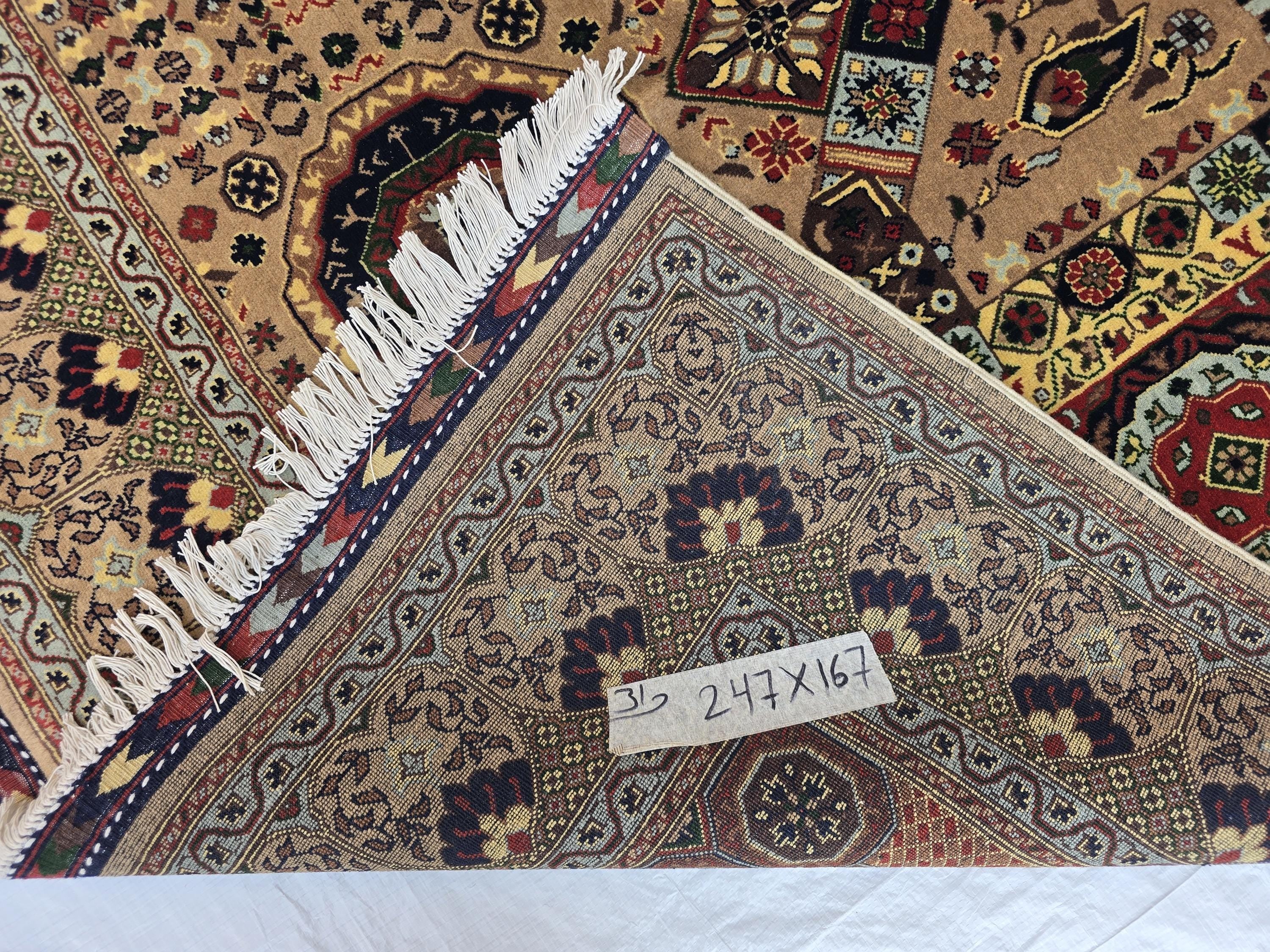 8.1 x 5.5 Mamluk Handwoven Afghan Rug, Turkmen Wool Area Vegetable Dyed Rug, High Pile Boho Home Decor Rug for Living Room, Bedroom Rug