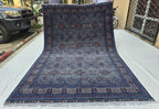 6x10 Large Bukhara Rug – Handwoven Silver Gray Wool Carpet – Traditional Afghan Design – Oriental Area Rug, Perfect for Living Room 300x199