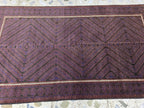4x8 Vintage Baluchi Rug – Handwoven Tribal Afghan Wool Rug | Dark Geometric Design | Bohemian Floor Decor | Nomadic Carpet Art 233x130 cm