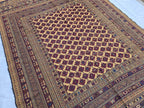 7x10 Beljik Kilim Afghan Handwoven Rug, Turkmen Herati Wool Large Area Rug, Boho Home decor Rug for living room, Bedroom Rug 294x208