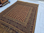7x10 Beljik Kilim Afghan Handwoven Rug, Turkmen Herati Wool Large Area Rug, Boho Home decor Rug for living room, Bedroom Rug 294x208
