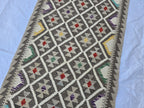 3x6 Handwoven Afghan Kilim Rug, Home Decor Rug, Turkmen Oriental Wool Rug, Hallway Rug, Entrance Rug, Living Room Rug, Kitchen Rug