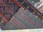 Vintage Handwoven Cushion, Turkmen Wool Antique, Collectible Item From 1960s, 3x1.8ft,