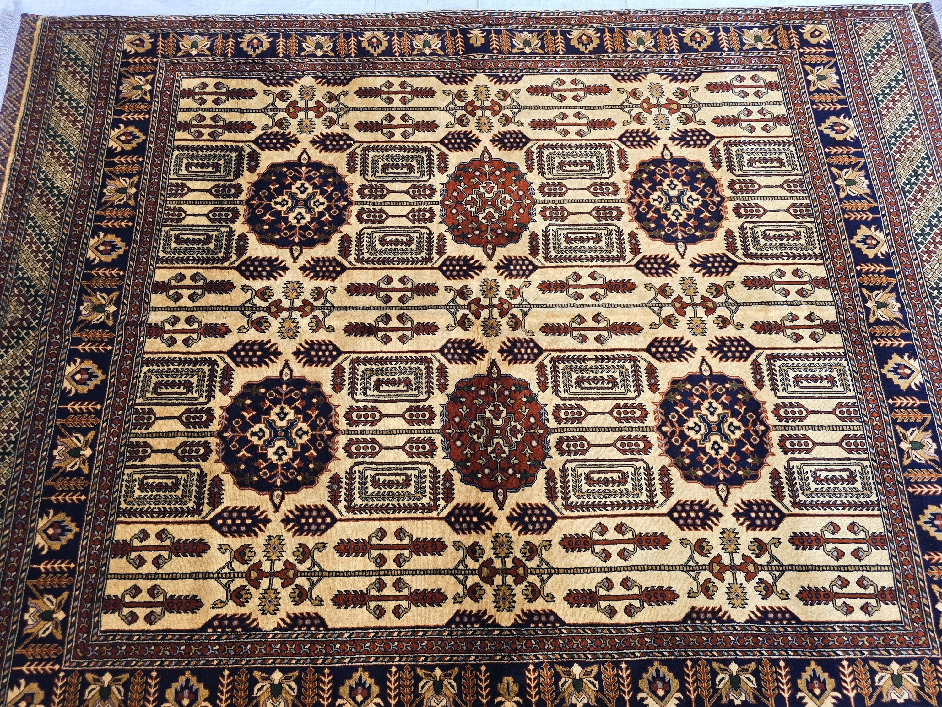 5x7 Stunning Afghan Handwoven Rug, Turkmen Oriental Wool Area Rug, Rug For Living Room, Bedroom Rug, Home Decor Rug