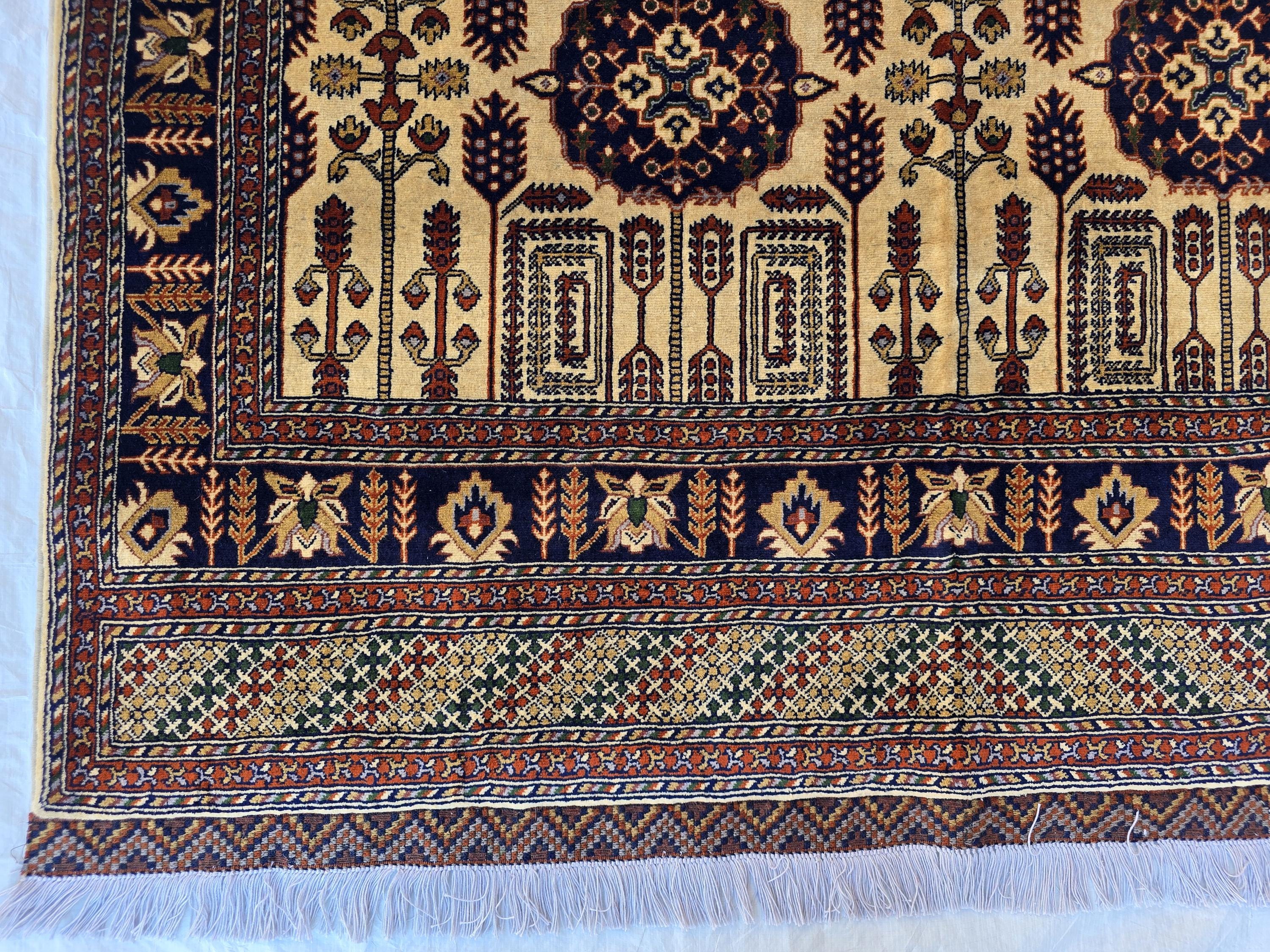 5x7 Stunning Afghan Handwoven Rug, Turkmen Oriental Wool Area Rug, Rug For Living Room, Bedroom Rug, Home Decor Rug