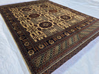 5x7 Stunning Afghan Handwoven Rug, Turkmen Oriental Wool Area Rug, Rug For Living Room, Bedroom Rug, Home Decor Rug