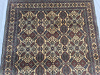5x7ft Handmade Afghan Carpet, Turkmen Soft Wool Oriental Modern Rug, Boho Home Decor, Rug for Living Room, Bedroom, Office Rug 220x150 cm