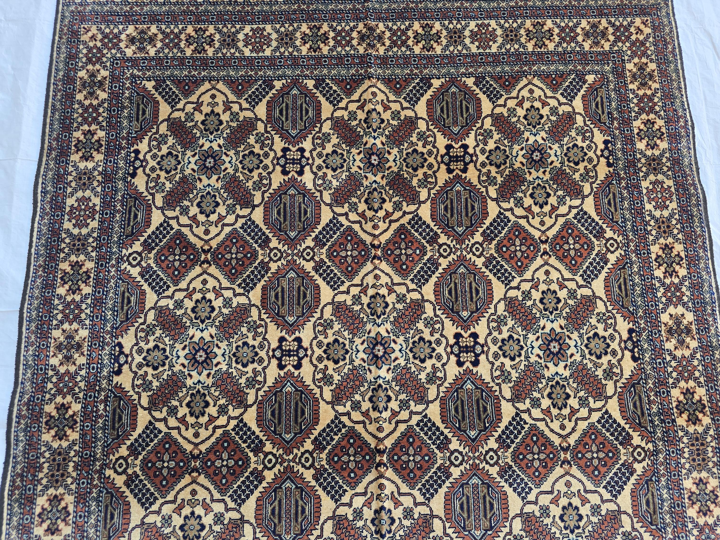 5x7ft Handmade Afghan Carpet, Turkmen Soft Wool Oriental Modern Rug, Boho Home Decor, Rug for Living Room, Bedroom, Office Rug 220x150 cm