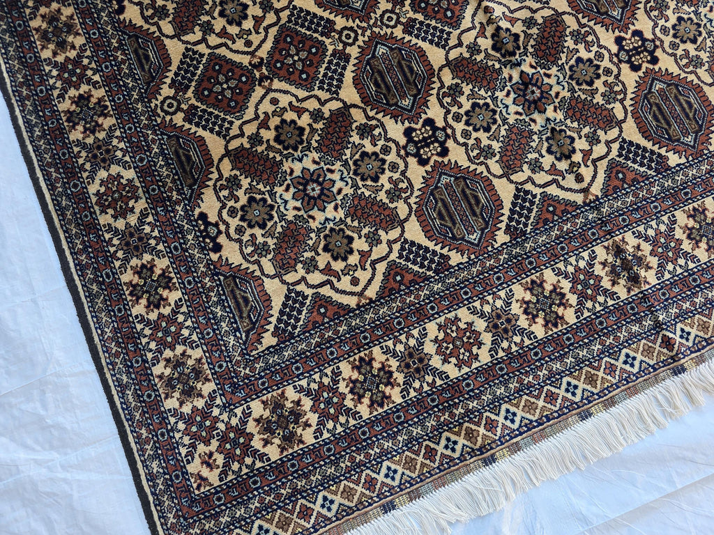5x7ft Handmade Afghan Carpet, Turkmen Soft Wool Oriental Modern Rug, Boho Home Decor, Rug for Living Room, Bedroom, Office Rug 220x150 cm