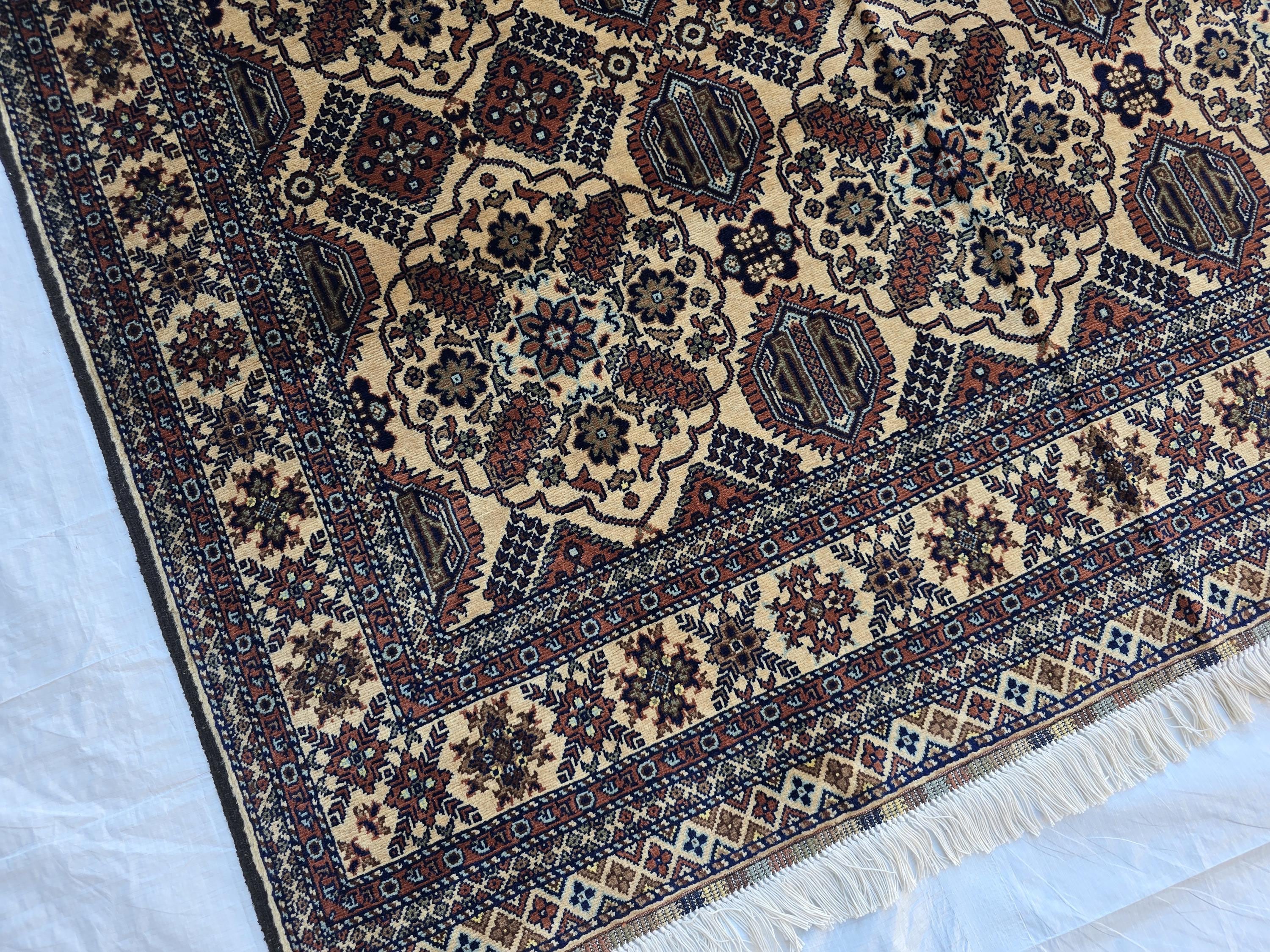 5x7ft Handmade Afghan Carpet, Turkmen Soft Wool Oriental Modern Rug, Boho Home Decor, Rug for Living Room, Bedroom, Office Rug 220x150 cm