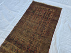 1930s Vintage Afghan Handwoven Rug, Turkmen Wool Area Rug, Collectible Antique Rare Piece, 3x6ft, Early 20th Century Tribal