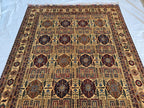 Large Afghan Handwoven Rug 9.8x6.5ft , Gandum Naksha Modern Rug, Turkmen Wool Geometric Rug, Living Room Rug, Bedroom Rug 300x200 cm