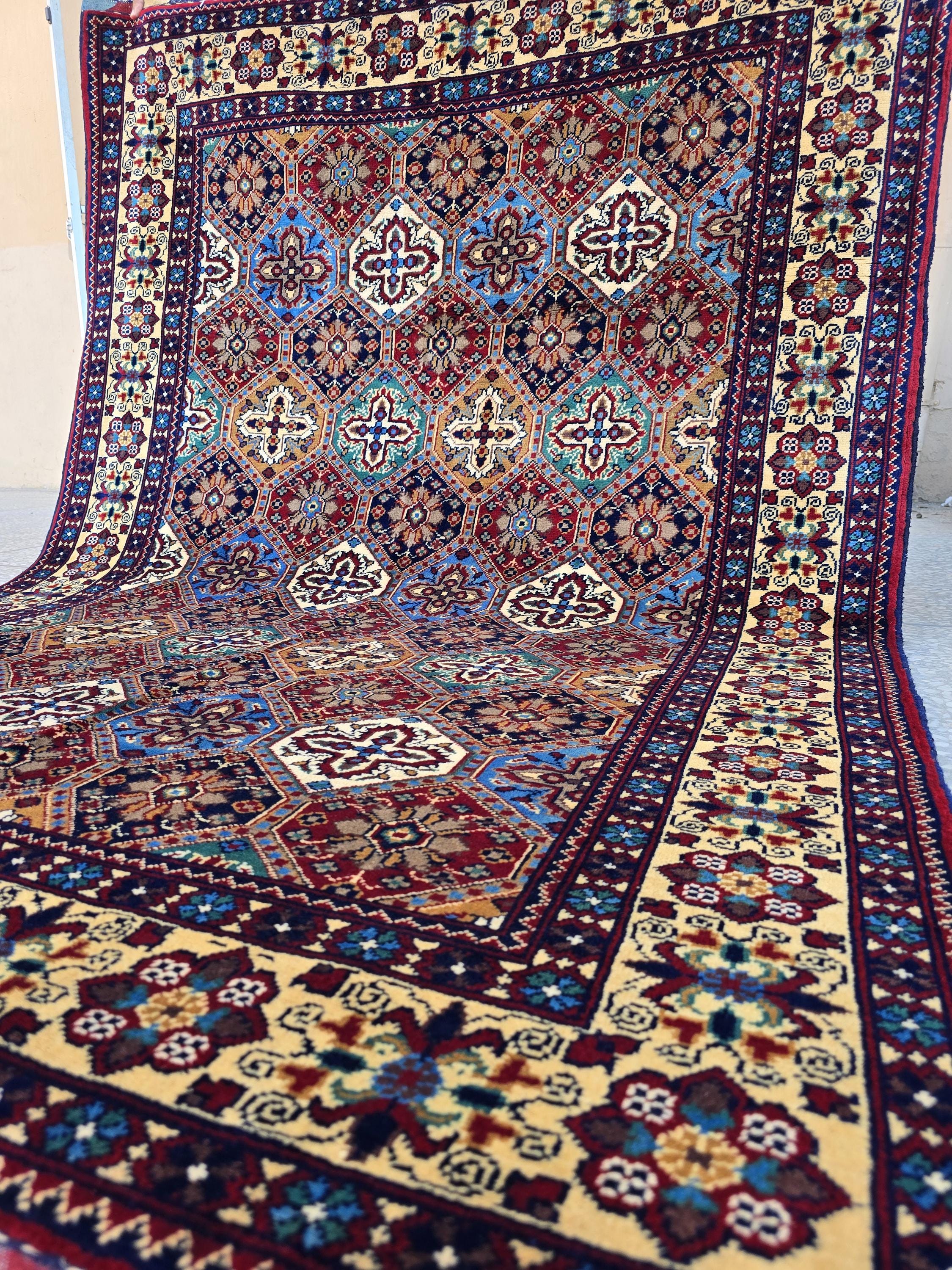 5x7 One of a kind Rug Handwoven Afghan Carpet, Turkmen Soft High Pile Wool Rug, Boho Home Decor, Rug for Bedroom, Living Room Rug