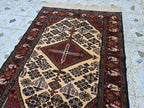 4x6 Afghan Herati Rug, Turkmen Geometric Wool Area Rug, Living Room Rug, Bedroom Rug, Accent size Rug, Office Decor Rug, Wall Hanging Rug