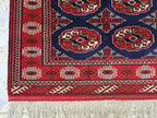 3x5 Ahal Gul Handwoven Afghan Wall Hanging Rug, Turkmen Handwoven Oriental Wool Rug, Living Room Rug, Bedroom Rug, Office Decor Rug
