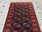 3x5 Ahal Gul Handwoven Afghan Wall Hanging Rug, Turkmen Handwoven Oriental Wool Rug, Living Room Rug, Bedroom Rug, Office Decor Rug