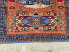 5.9x4.1 Handmade Persian Afghan Famous Building, Perfect for Office Decor, Afghan Restaurant's, Embassies also for Living Room Decor