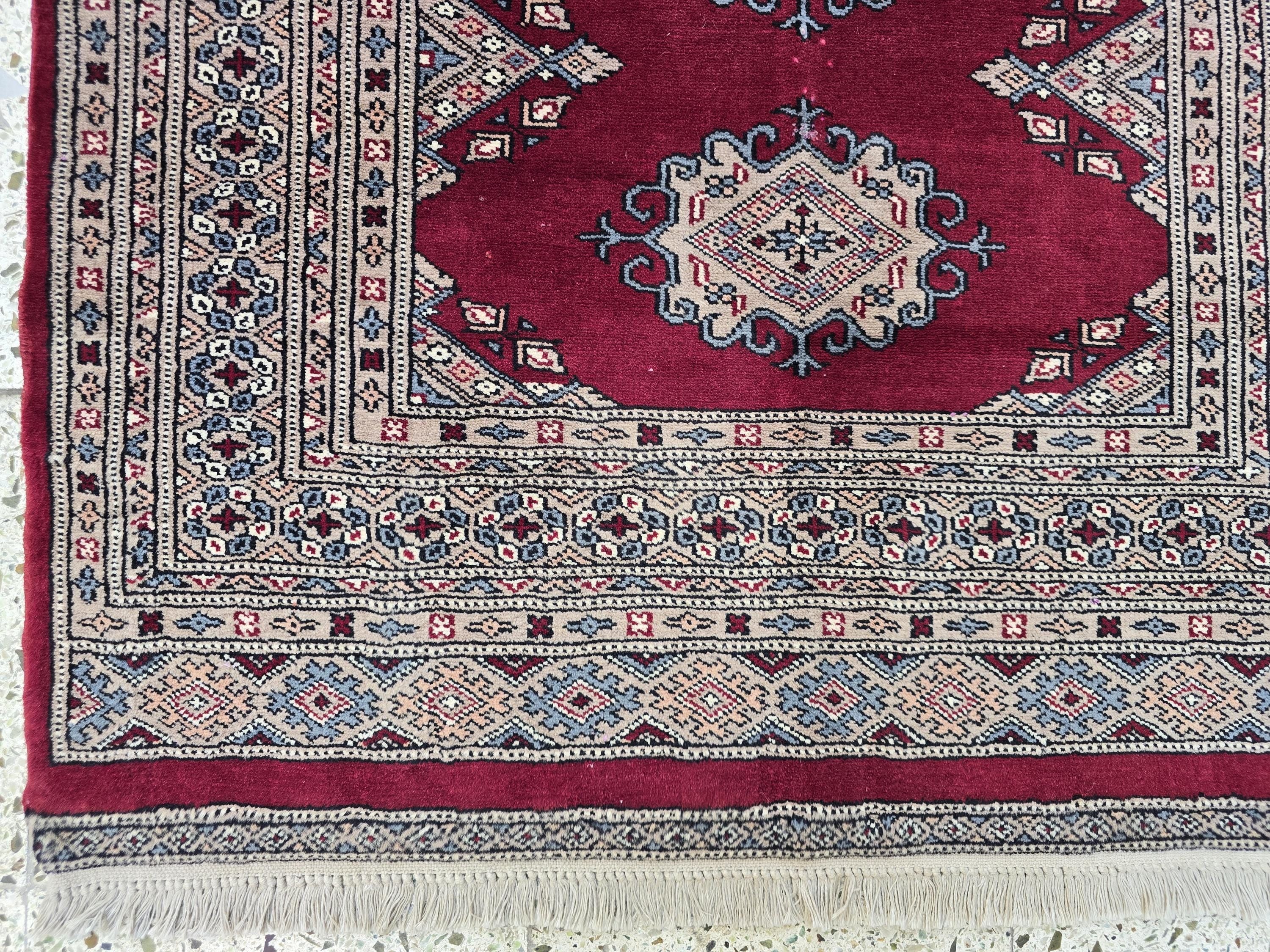 3x5 vintage Afghan Handwoven Rug, Turkmen Wool Area Rug, Geometric Tradition Pattern, Wall Hanging Decor, Entrance Rug, Bedroom Rug