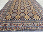 8x11ft, Large Handwoven Tribal Afghan Carpet, Turkmen Geometric Wool Area Rug, Boho Home Decor, Living Room Rug, Bedroom Rug 363x250 cm