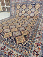 8x11ft, Large Handwoven Tribal Afghan Carpet, Turkmen Geometric Wool Area Rug, Boho Home Decor, Living Room Rug, Bedroom Rug 363x250 cm