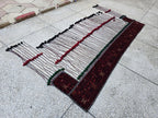 9.6x5.2 Afghan Handwoven Long Tapestry, Geometric Wool Wall Decor Rug, Boho Home Decor, Living Room, Decor, Kitchen Decor, Farmhouse Decor