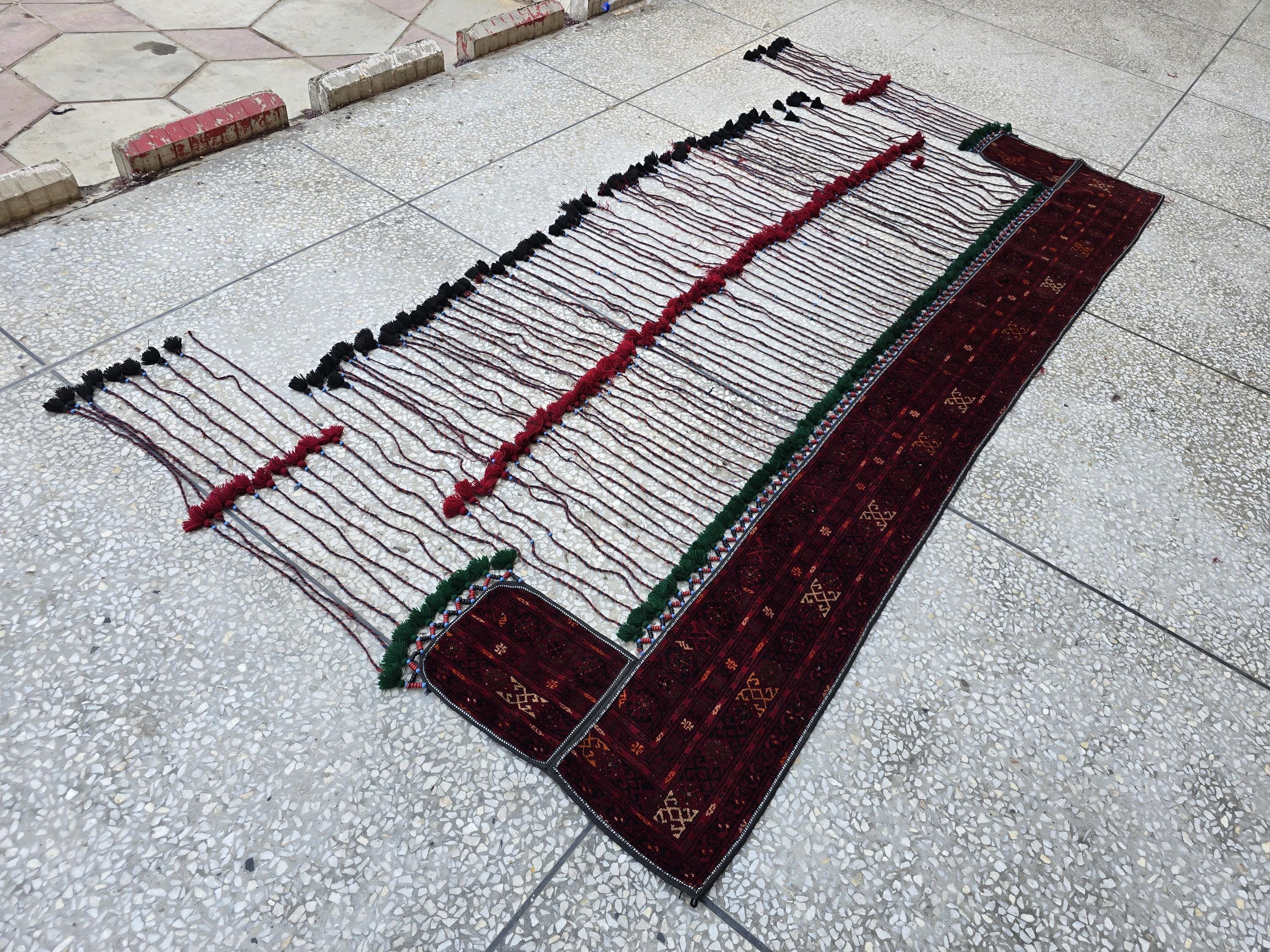 9.6x5.2 Afghan Handwoven Long Tapestry, Geometric Wool Wall Decor Rug, Boho Home Decor, Living Room, Decor, Kitchen Decor, Farmhouse Decor